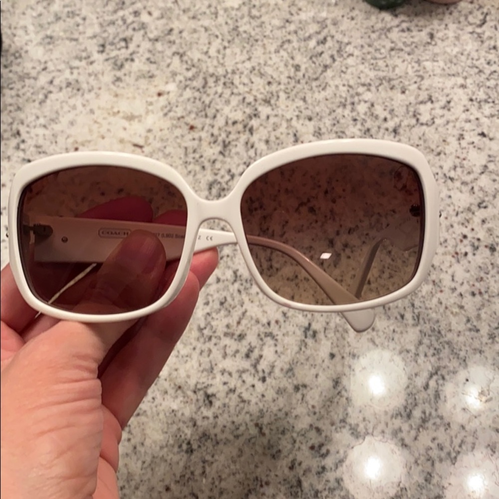 Coach HC8027 white Sunglasses New